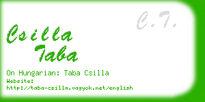 csilla taba business card